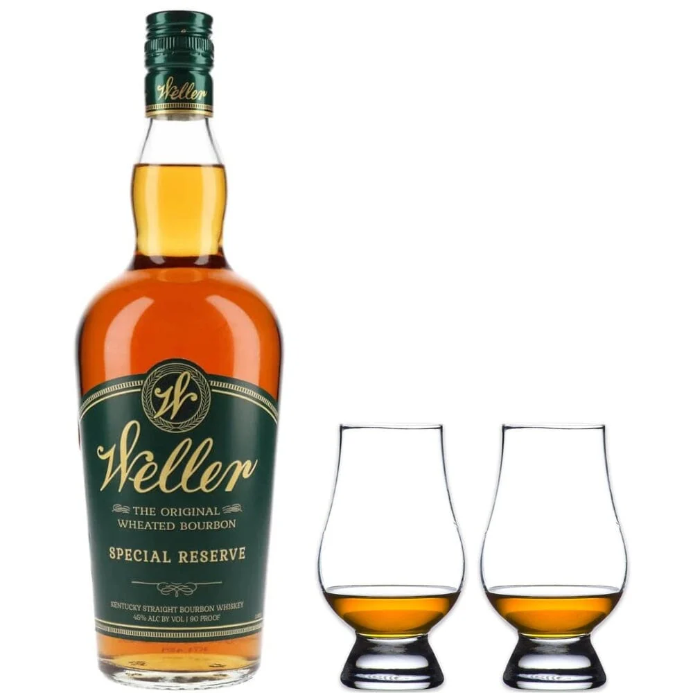 W.L. Weller Special Reserve Bourbon Whiskey & Glencairn Whiskey Glass Set W.L. Weller Special Reserve Bourbon Whiskey & Glencairn Whiskey Glass Set